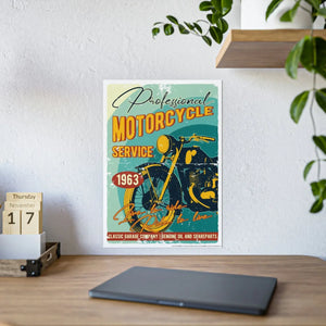 Vibrant Gloss Posters - High Voltage Motorcycle Art - Dipaliz - Prints & Visual Artwork