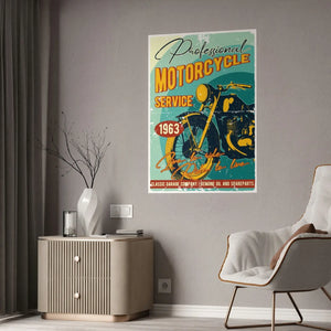Vibrant Gloss Posters - High Voltage Motorcycle Art - Dipaliz - Prints & Visual Artwork