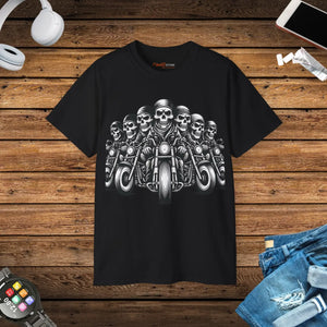 Bold Skeleton Motorcycle Ultra Cotton Tee - Dipaliz - T-shirts