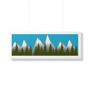 Panoramic Framed Horizontal Poster - Mountain Range - Dipaliz - Posters Prints & Visual Artwork