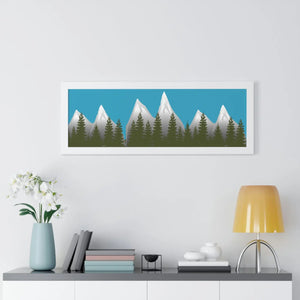 Panoramic Framed Horizontal Poster - Mountain Range - Dipaliz - Posters Prints & Visual Artwork
