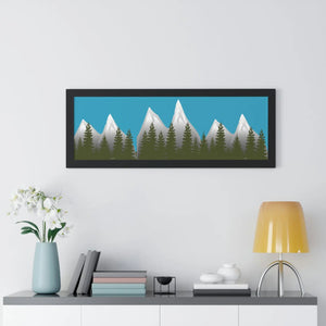 Panoramic Framed Horizontal Poster - Mountain Range - Dipaliz - Posters Prints & Visual Artwork