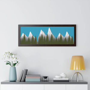 Panoramic Framed Horizontal Poster - Mountain Range - Dipaliz - Posters Prints & Visual Artwork