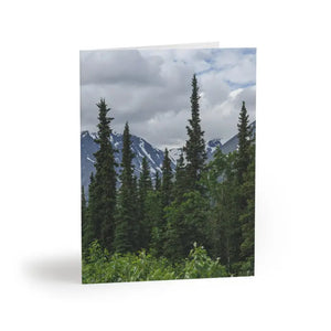 Blank Greeting Cards Mountain Views Bold Wishes - Dipaliz - 8 Pcs / Matte / 4.25” x 5.5” - & Note