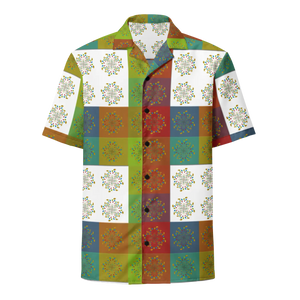 Vibrant Unisex Button Shirt - Geometric Summer Style - Dipaliz - Shirts