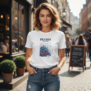Dipaliz Music Notes Colorful T-shirt Soft Cotton Jersey - T-shirts - s