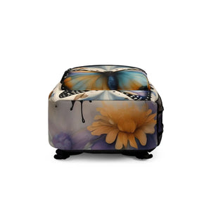 Muted Colors Butterflies Backpack - Durable Polyester - Dipaliz - Backpacks