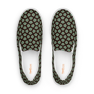 Artistic Canvas Shoes - Muted Green Abstract - Dipaliz - Sneakers