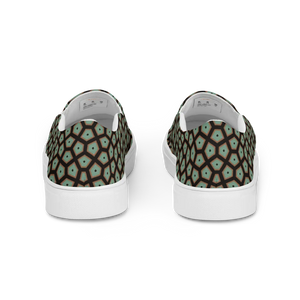 Artistic Canvas Shoes - Muted Green Abstract - Dipaliz - Sneakers