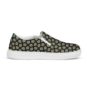 Artistic Canvas Shoes - Muted Green Abstract - Dipaliz - Sneakers