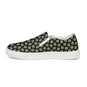 Artistic Canvas Shoes - Muted Green Abstract - Dipaliz - Sneakers