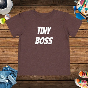 Tiny Boss Toddler T-shirt - Trendy Comfort Style - Dipaliz - Heather Maroon / 2t - Baby & Clothing