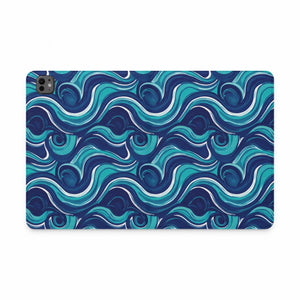 Dipaliz Ocean Swirl Tablet Folio Case Vegan Leather Cover - Computer Accessories