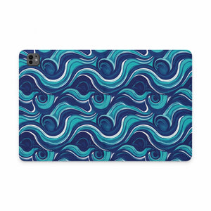 Dipaliz Ocean Swirl Tablet Folio Case Vegan Leather Cover - Computer Accessories