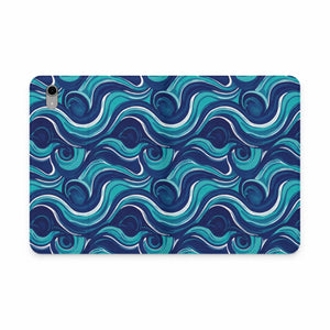 Dipaliz Ocean Swirl Tablet Folio Case Vegan Leather Cover - Computer Accessories