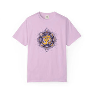 Dipaliz Om Mandala Symbol Yoga Tee Garment Dyed Cotton - T-shirts