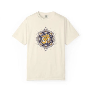 Dipaliz Om Mandala Symbol Yoga Tee Garment Dyed Cotton - T-shirts
