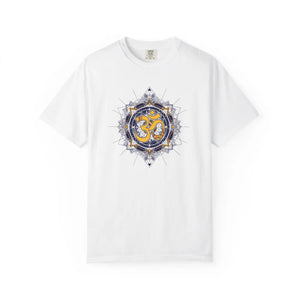 Dipaliz Om Mandala Symbol Yoga Tee Garment Dyed Cotton - T-shirts