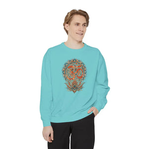 Dipaliz Om Mandala Yoga Graphic Crewneck Cotton Sweatshirt - Sweatshirts