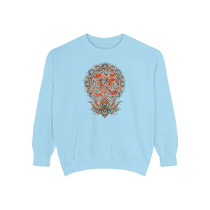 Dipaliz Om Mandala Yoga Graphic Crewneck Cotton Sweatshirt - Sweatshirts