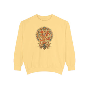 Dipaliz Om Mandala Yoga Graphic Crewneck Cotton Sweatshirt - Sweatshirts