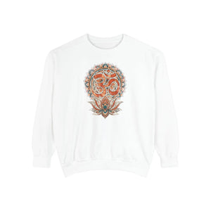 Dipaliz Om Mandala Yoga Graphic Crewneck Cotton Sweatshirt - Sweatshirts