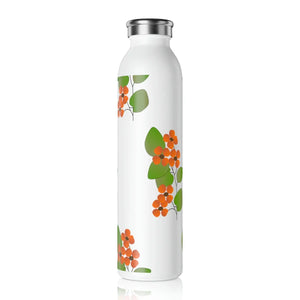 Slim Orange Flowers Water Bottle - Matte Lightweight - Dipaliz - Bottles
