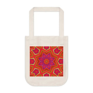 Canvas Tote Bag Red Geometric Pattern Bold Eco Friendly - Dipaliz - Bags