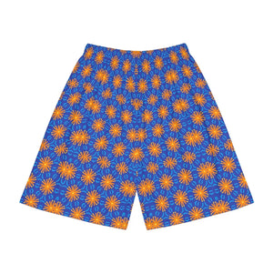 Performance Men’s Sports Shorts - Orange Pattern - Dipaliz