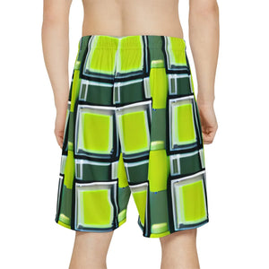 Performance Grey Pattern Men’s Sports Shorts - Dipaliz - Xs