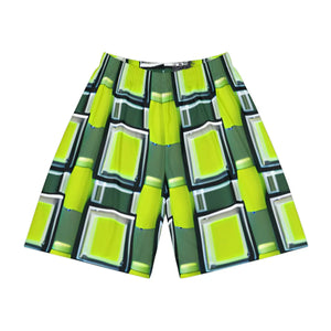 Performance Grey Pattern Men’s Sports Shorts - Dipaliz - Xs