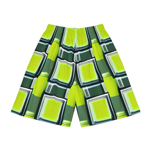 Performance Grey Pattern Men’s Sports Shorts - Dipaliz - Xs