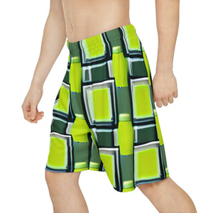 Performance Grey Pattern Men’s Sports Shorts - Dipaliz - Xs