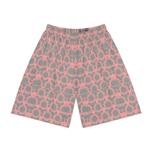 Bold Orange Pattern Sports Shorts - Men’s Gym - Dipaliz
