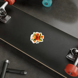 Floral Orange and Red Flowers Vinyl Decals - Dipaliz - Decorative Stickers