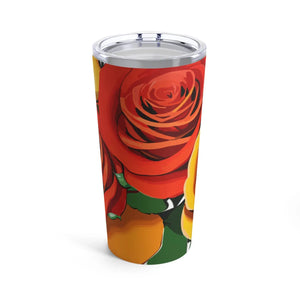 Rose Radiance Tumbler - Red Roses Stainless Steel 20oz - Dipaliz - Tumblers
