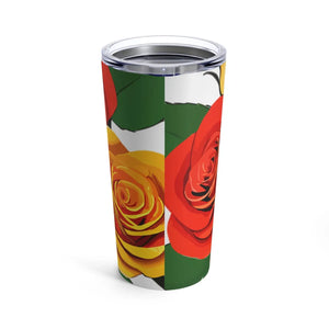 Rose Radiance Tumbler - Red Roses Stainless Steel 20oz - Dipaliz - Tumblers