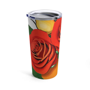 Rose Radiance Tumbler - Red Roses Stainless Steel 20oz - Dipaliz - Tumblers