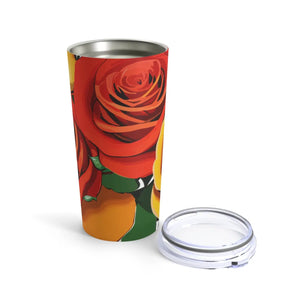 Rose Radiance Tumbler - Red Roses Stainless Steel 20oz - Dipaliz - Tumblers