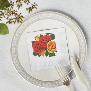 White Coined Napkins – 3 Ply Wedding Tableware - Dipaliz - Paper