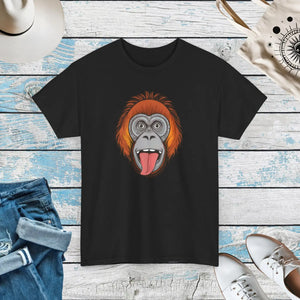 Soft Cotton Tee - Orangutan’s Face Deluxe Fit - Dipaliz - T-shirts