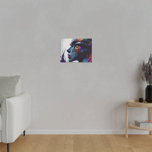 Paint Splash Woman Face Matte Canvas - Dipaliz - Posters Prints & Visual Artwork