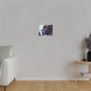 Paint Splash Woman Face Matte Canvas - Dipaliz - Posters Prints & Visual Artwork