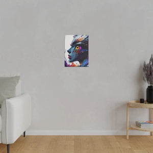 Paint Splash Woman Face Matte Canvas - Dipaliz - Posters Prints & Visual Artwork