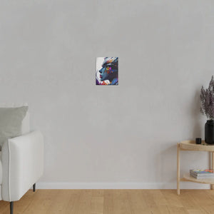 Paint Splash Woman Face Matte Canvas - Dipaliz - Posters Prints & Visual Artwork