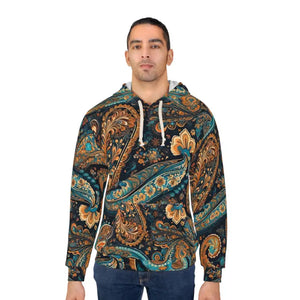 Paisley Pattern Aop Unisex Pullover Hoodie - Hoodies