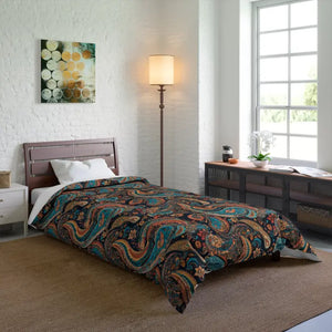 Home Decor - Paisley Pattern Polyester Comforter - Warm Cozy Bedding - Dipaliz