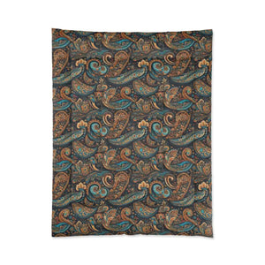 Home Decor - Paisley Pattern Polyester Comforters for Modern Cozy Sleep - Dipaliz 68’’ × 88’’