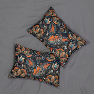Spun Polyester Lumbar Pillow - Paisley Pattern Stuffed - Dipaliz - 20’’ × 14’’ - Throw Pillows