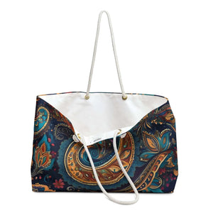 Oversized Paisley Pattern Weekender Bag - Beach Tote - Dipaliz - Bags